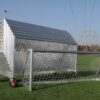 Stapelbare Voetbaldoeltjes 3x1m 4 Stapelbare 3 x 1 m voetbaldoeltjes van aluminium